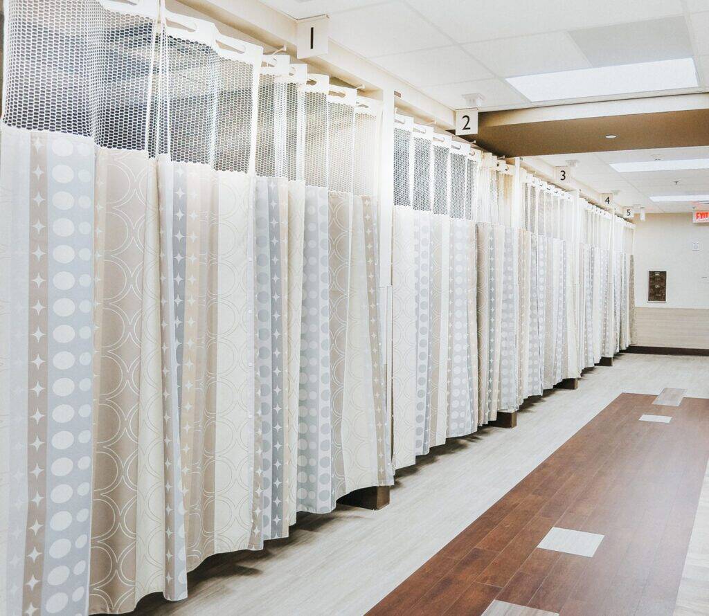 Soft and Breathable Privacy Curtains for Medical Environments